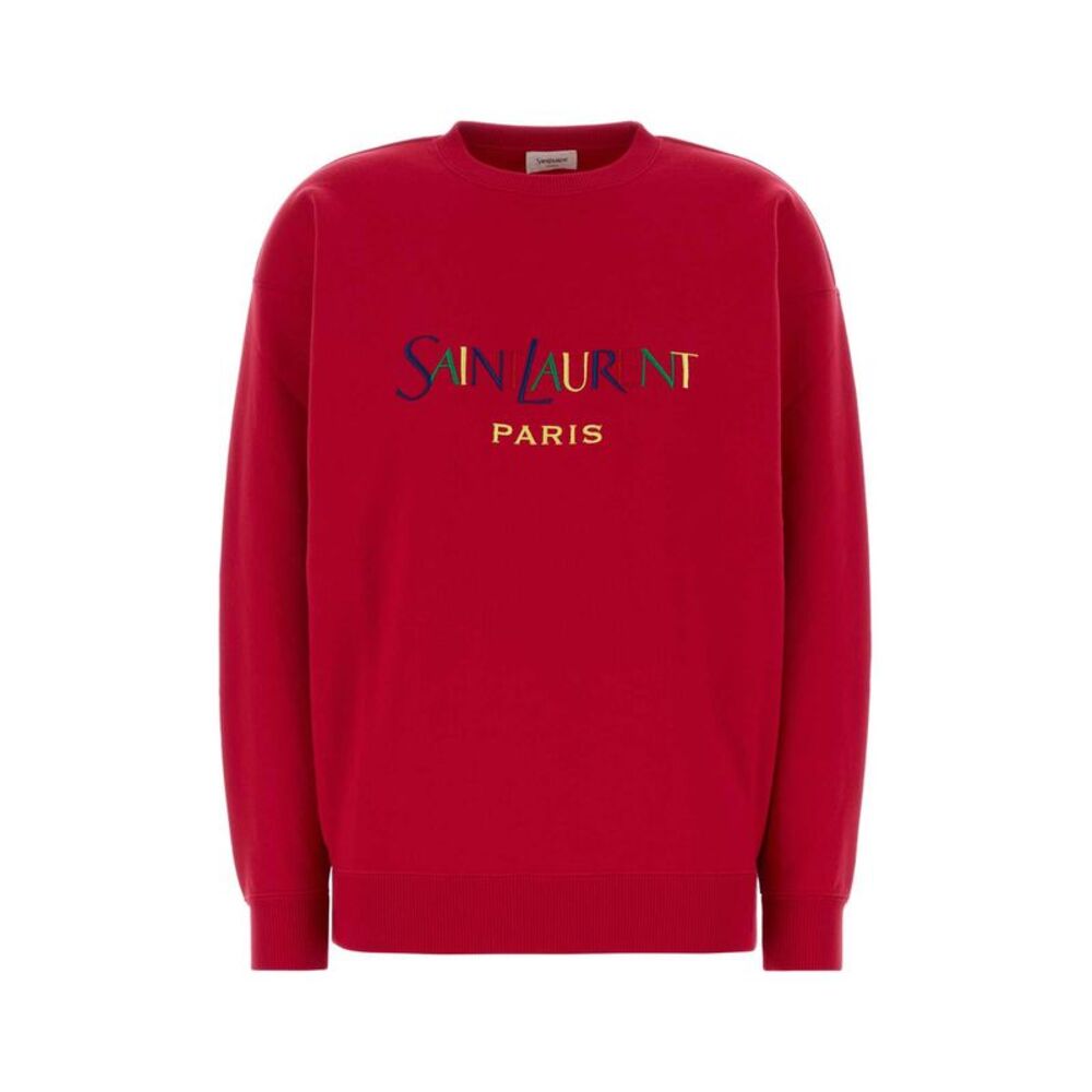 Saint Laurent Women Fuchsia Cotton Oversize Sweatshirt